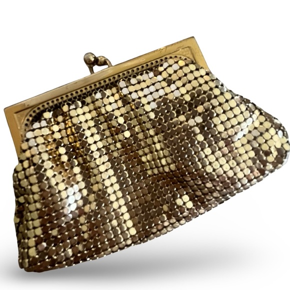 Whiting & Davis Handbags - Gold Tone Metal Mesh Coin Purse by Whiting & Davis